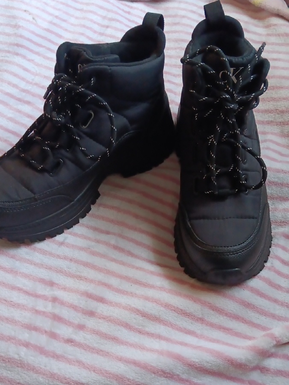 Calvin Klein Black Lace-Up Women’s Ankle Boots